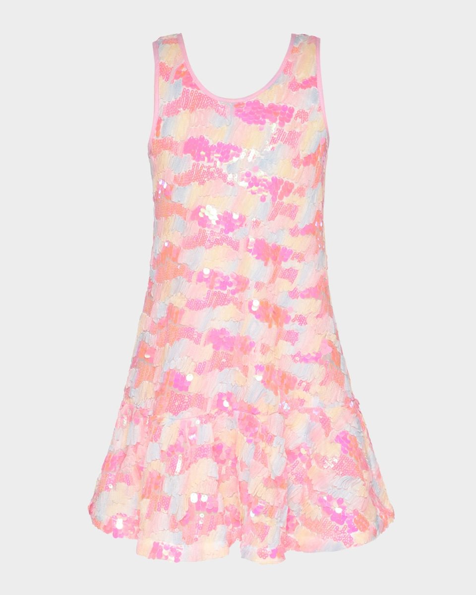 Girl's Multicolor Sequin Tank Dress, Size 4-1